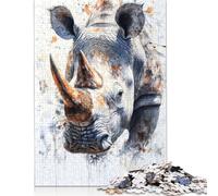 Adults 500 Pieces Puzzle 'Gorilla Beauty Black Ink Wooden Puzzles for Adults Teenagers Age 12+ 500pcs (52x38cm)