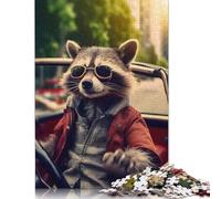 Adults 500 Pieces Puzzle 'Hipster Chimpanzee Cigar Wooden Puzzles for Adults Teenagers Age 12+ 500pcs (52x38cm)