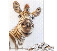 Adults 500 Pieces Puzzle Smiling Zebra Selfie Puzzle Adult Jigsaw Puzzle Family Entertainment Toys 500pcs (52x38cm)