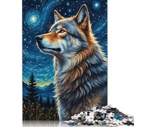 Adults 500 Pieces Puzzle White Fox Fairy Tale Magic Wooden Puzzles for Adults Teenagers Age 12+ 500pcs (52x38cm)