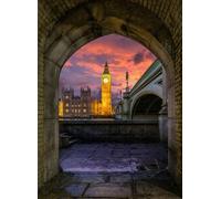 Adults 500 Pieces Wooden Jigsaw Puzzle Big Ben After Sunset Interesting Parent-Childs Family Entertainment Leisure Fun Interactive Wooden