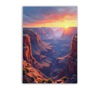 Adults 500 Pieces Wooden Jigsaw Puzzle Narrows Down to Canyon National Park at Sunset Loop Challenging Educational Toys Entertainment Retro Home Decoration Gifts