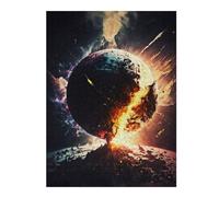 Adults 52x38cm/1000pcs Jigsaw Puzzle Apocalyptic Planet Fire And Ice Adult Jigsaw Puzzle Toy Wall Decor For Family Fun Unique Gifts for Birthday And Christmas 52x38cm/1000pcs
