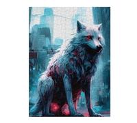 Adults 52x38cm/1000pcs Jigsaw Puzzle City Wolf Puzzle for Adults Relaxing Games But Fun And Humorous Parent-child Interaction 52x38cm/1000pcs