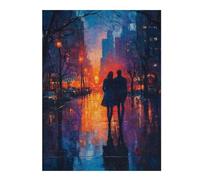 Adults 52x38cm/1000pcs Jigsaw Puzzle Couple Walking City Sunset Puzzles for Adults Family Games Perfect Decoration for Is Ideal As A Gift 52x38cm/1000pcs