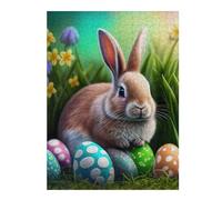 Adults 52x38cm/1000pcs Jigsaw Puzzle Easter Bunny with Eggs-2 Adult Jigsaw Puzzle Toy Wall Decor For Family Fun Unique Gifts for Birthday And Christmas 52x38cm/1000pcs