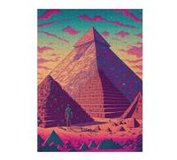 Adults 52x38cm/1000pcs Jigsaw Puzzle Egyptian Pyramid Adult Jigsaw Puzzle Brain Teaser Game Enhance Memory Birthday And Unique Gifts 52x38cm/1000pcs