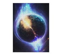Adults 52x38cm/1000pcs Jigsaw Puzzle Electricity And Fire Globe Artwork Adult Jigsaw Puzzle Toy Wall Decor For Family Fun Unique Gifts for Birthday And Christmas 52x38cm/1000pcs