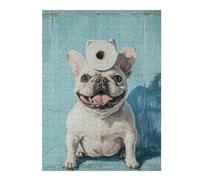 Adults 52x38cm/1000pcs Jigsaw Puzzle Frenchie with Toilet Paper on Head-1 Jigsaw for Adults Relax Games Presents for Women Difficult And Challenge 52x38cm/1000pcs