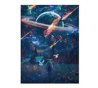Adults 52x38cm/1000pcs Jigsaw Puzzle Galactic Adventure Earth's Destruction Puzzle for Adults Relaxing Games But Fun And Humorous Parent-child Interaction 52x38cm/1000pcs