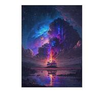 Adults 52x38cm/1000pcs Jigsaw Puzzle Galactic Aurora Reflections Puzzle for Adults Relaxing Games But Fun And Humorous Parent-child Interaction 52x38cm/1000pcs