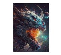 Adults 52x38cm/1000pcs Jigsaw Puzzle Galactic Monster Devouring Planet Puzzle for Adults Relaxing Games But Fun And Humorous Parent-child Interaction 52x38cm/1000pcs