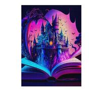 Adults 52x38cm/1000pcs Jigsaw Puzzle Magical Castle Emerging from Book Puzzle for Adults Relaxing Games But Fun And Humorous Parent-child Interaction 52x38cm/1000pcs
