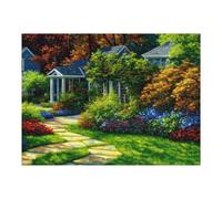Adults 52x38cm/1000pcs Jigsaw Puzzle Serene Garden Pathway Scene Adult Jigsaw Puzzle Brain Teaser Game Enhance Memory Birthday And Unique Gifts 52x38cm/1000pcs