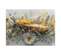 Adults 52x38cm/1000pcs Jigsaw Puzzle Wasp Floral Style Adult Jigsaw Puzzle Relaxing Games Home Decoration Difficult And Challenge 52x38cm/1000pcs
