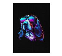 Adults 52x38cm/1000pcsJigsaw Puzzle Basset Hound Adult Jigsaw Relaxing Games Enhance Memory Unique Gifts for Birthday And Christmas 52x38cm/1000pcs