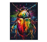 Adults 52x38cm/1000pcsJigsaw Puzzle Colorful Bug With Drips Adult Jigsaw Relaxing Games Enhance Memory Unique Gifts for Birthday And Christmas 52x38cm/1000pcs