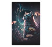 Adults 75x50cm/1000pcs Jigsaw Puzzle Galactic Whiskered Guardian Adult Jigsaw Puzzle Toy Wall Decor For Family Fun Unique Gifts for Birthday And Christmas 75x50cm/1000pcs