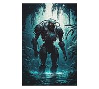 Adults 75x50cm/1000pcs Jigsaw Puzzle Robot Exploring Forest Adult Jigsaw Puzzle Relax Games Hand Speed Race Parent-child Interaction 75x50cm/1000pcs