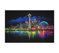 Adults 75x50cm/1000pcs Jigsaw Puzzle Seattle Skyline Jigsaw for Adults Relax Games Presents for Women Difficult And Challenge 75x50cm/1000pcs