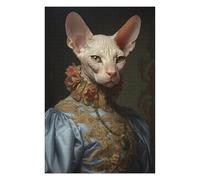 Adults 75x50cm/1000pcs Jigsaw Puzzle Sphynx Cat Queen Adult Jigsaw Relaxing Games Enhance Memory Unique Gifts for Birthday And Christmas 75x50cm/1000pcs