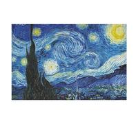 Adults 75x50cm/1000pcs Jigsaw Puzzle Starry Night by Vincent Adult Jigsaw Puzzle Brain Teaser Game Enhance Memory Birthday And Unique Gifts 75x50cm/1000pcs