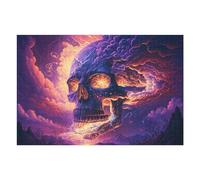 Adults 75x50cm/1000pcs Jigsaw Puzzle Thunderstorm Skull Artwork -1 Jigsaw for Adults Relax Games Presents for Women Difficult And Challenge 75x50cm/1000pcs