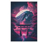 Adults 75x50cm/1000pcs Jigsaw Puzzle Torii Gate Under A Mystical Moon Puzzle for Adults Relaxing Games But Fun And Humorous Parent-child Interaction 75x50cm/1000pcs