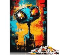 Adults And Adolescents Jigsaw Puzzle Abstract Alien Contemporary Expressionist Portrait Wood Puzzles For Adults Teenager Gift 1000pcs (75x50cm)