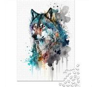 Adults And Adolescents Jigsaw Puzzle Animal Art Wolf Puzzles for Adults & Teenager Family Game 1000pcs (38x26cm)