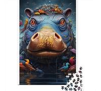 Adults And Adolescents Jigsaw Puzzle Animal Hippo Puzzles for Adults & Teenager Family Game 1000pcs (75x50cm)