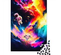 Adults And Adolescents Jigsaw Puzzle Astronaut In Space Colors Puzzles for Adults & Teenager Family Game 1000pcs (75x50cm)