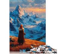 Adults And Adolescents Jigsaw Puzzle At The Summit - Where Silence Touches The Sky Wooden Puzzle Jigsaws for Adults Age 14+ 1000pcs (75x50cm)
