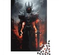 Adults And Adolescents Jigsaw Puzzle Black Knight From Hell Wood Puzzle Jigsaws for Adults& Teenagers Age 12 Years Up 1000pcs (75x50cm)
