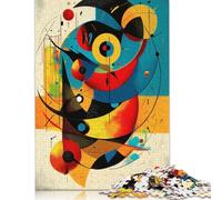 Adults And Adolescents Jigsaw Puzzle Celestial Balance - Modern Cosmic Geometry in Cyan, Vermillion, And Gold Paper Puzzle Jigsaws for Adults Age 14+ 38x26cm/1000pcs