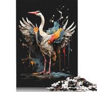 Adults And Adolescents Jigsaw Puzzle Crane Bird Puzzles Jigsaw Puzzles for Adults Gifts 500pcs (52x38cm)