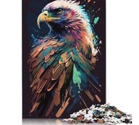 Adults And Adolescents Jigsaw Puzzle Eagle Art Style 4 Wooden Puzzle for Adults And Teenager Family Entertainment Toys 500pcs (52x38cm)