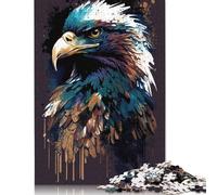 Adults And Adolescents Jigsaw Puzzle Eagle Art Style 5 Puzzles Wooden Puzzles Educational Game for Adult Teenagers 500pcs (52x38cm)