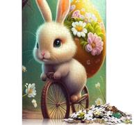 Adults And Adolescents Jigsaw Puzzle Easter Cute Bunny Puzzles for Adults & Teenager Family Game 500pcs (52x38cm)