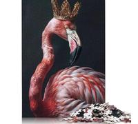 Adults And Adolescents Jigsaw Puzzle Flamingo Elegant King Puzzles Wooden Puzzles Educational Game for Adult Teenagers 500pcs (52x38cm)