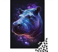 Adults And Adolescents Jigsaw Puzzle Galaxy Animal Hippo Puzzles for Adults & Teenager Family Game 1000pcs (38x26cm)