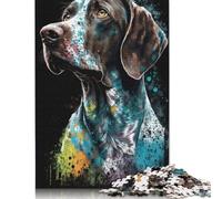 Adults And Adolescents Jigsaw Puzzle German Shorthaired Pointer Puzzles Paper Puzzles Educational Game for Adult Teenagers 38x26cm/1000pcs