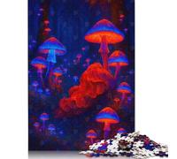Adults And Adolescents Jigsaw Puzzle Glowing Mushroom Forest Puzzles Paper Puzzles Educational Game for Adult Teenagers 38x26cm/1000pcs