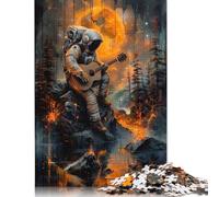 Adults And Adolescents Jigsaw Puzzle Golden Astronaut Music Puzzle Jigsaws for Adults for Home Decoration 500pcs (52x38cm)
