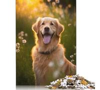 Adults And Adolescents Jigsaw Puzzle Golden Retriever Style 8 Wooden Puzzle for Adults And Teenager For Family Fun & Game Night 500pcs (52x38cm)