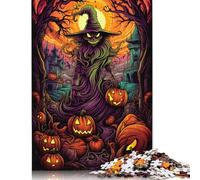 Adults And Adolescents Jigsaw Puzzle Halloween Pumpkins Puzzles for Adults & Teenager Family Game 1000pcs (38x26cm)