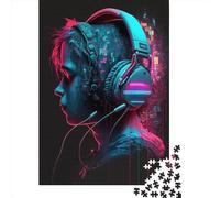 Adults And Adolescents Jigsaw Puzzle Live Music Neon6 Puzzles for Adults & Teenager Family Game 1000pcs (38x26cm)