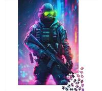 Adults And Adolescents Jigsaw Puzzle Neon Army Soldier986 Puzzles for Adults & Teenager Family Game 1000pcs (38x26cm)
