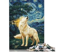 Adults And Adolescents Jigsaw Puzzle Okami Howling at Starry Night Puzzles for Teenagers Gifts Relax Puzzles Games 500pcs (52x38cm)