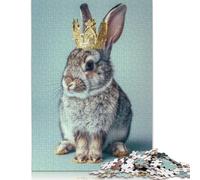 Adults And Adolescents Jigsaw Puzzle Pastel Rabbit King Crown Puzzles Jigsaw Puzzles for Adults Gifts 1000pcs (75x50cm)